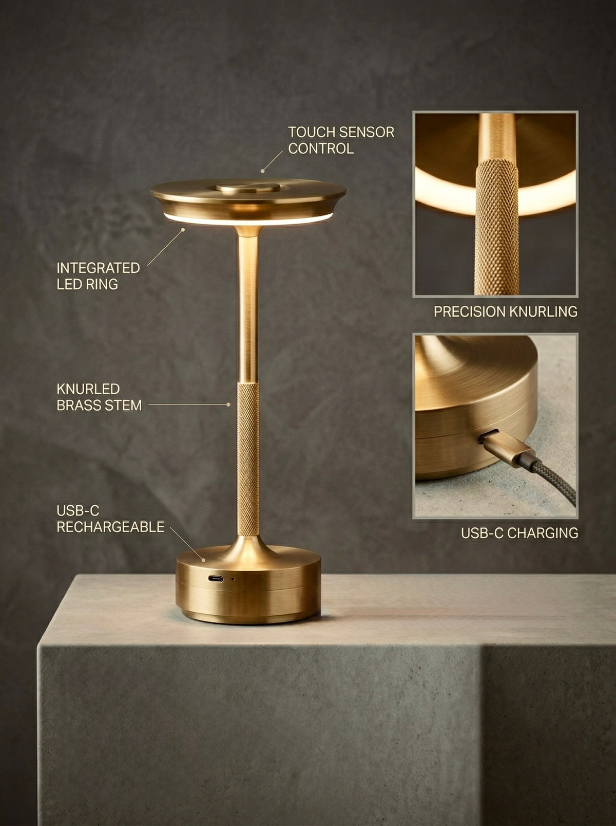 Gold Aurelia Lamp