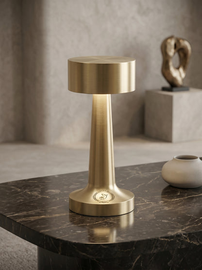 Gold Puffin Lamp