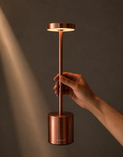Rose Gold Egret Lamp