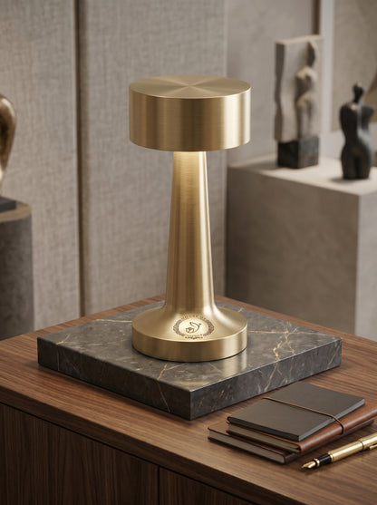 Gold Puffin Lamp