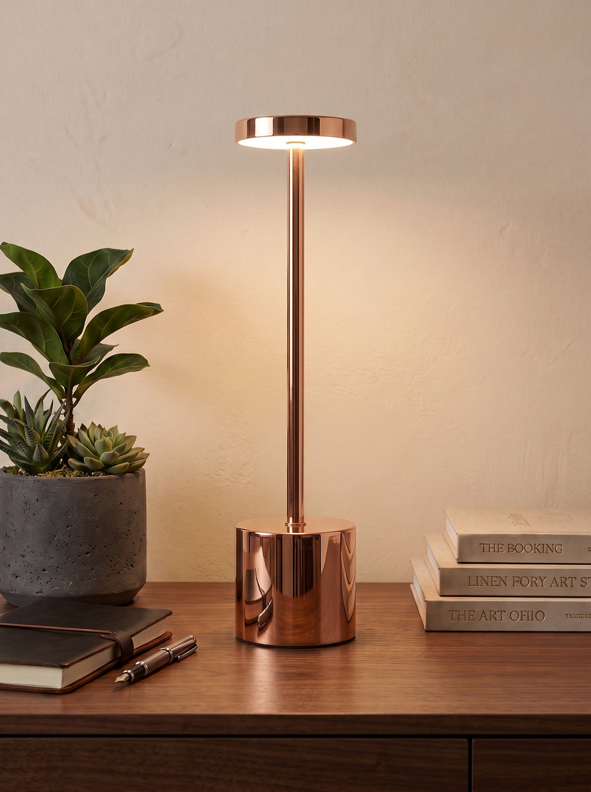 Rose Gold Egret Lamp