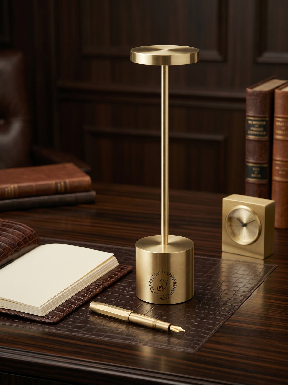 Gold Egret Lamp