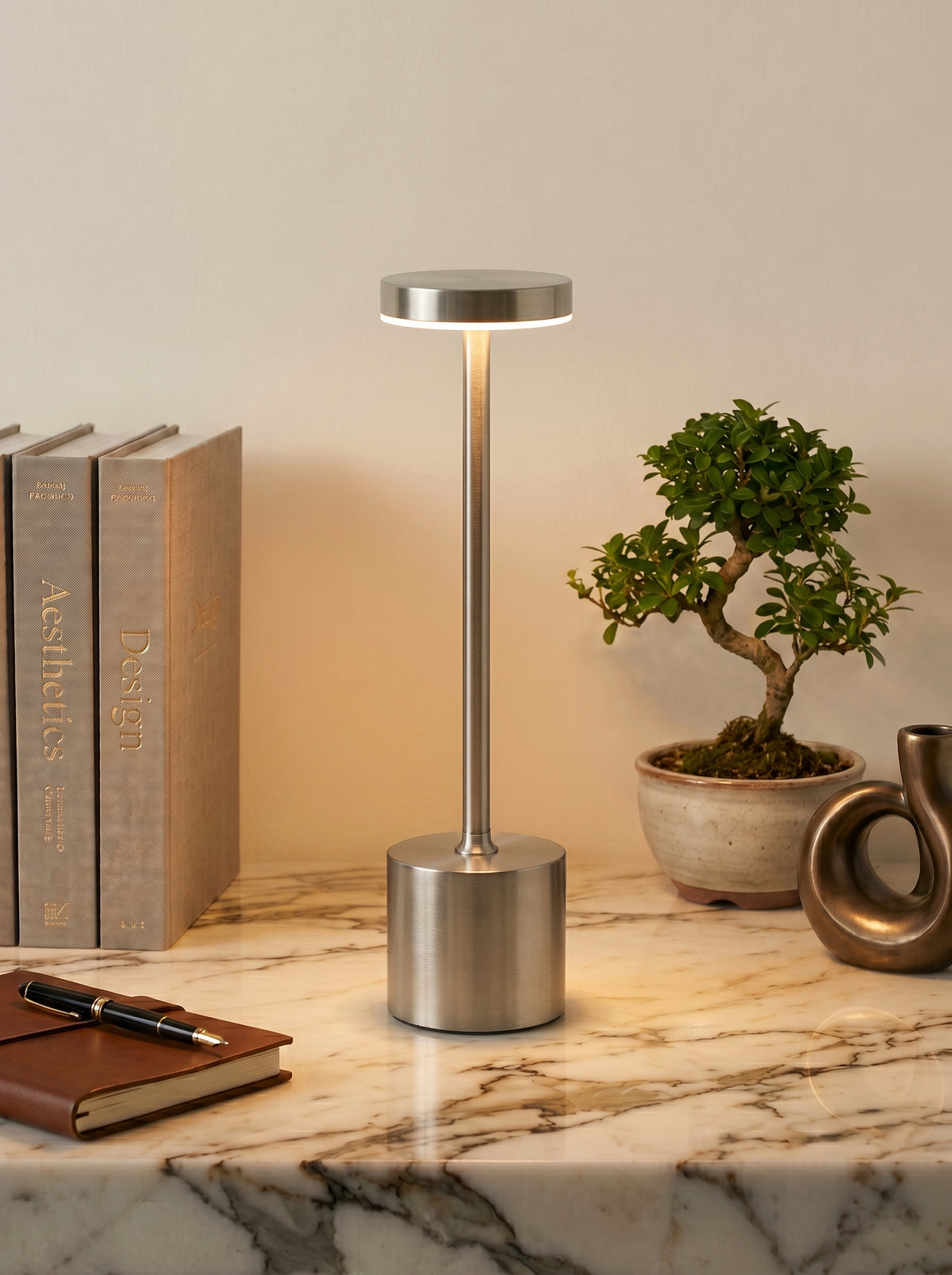 Silver Egret Lamp