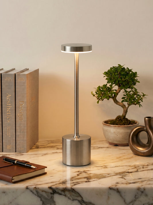 Silver Egret Lamp