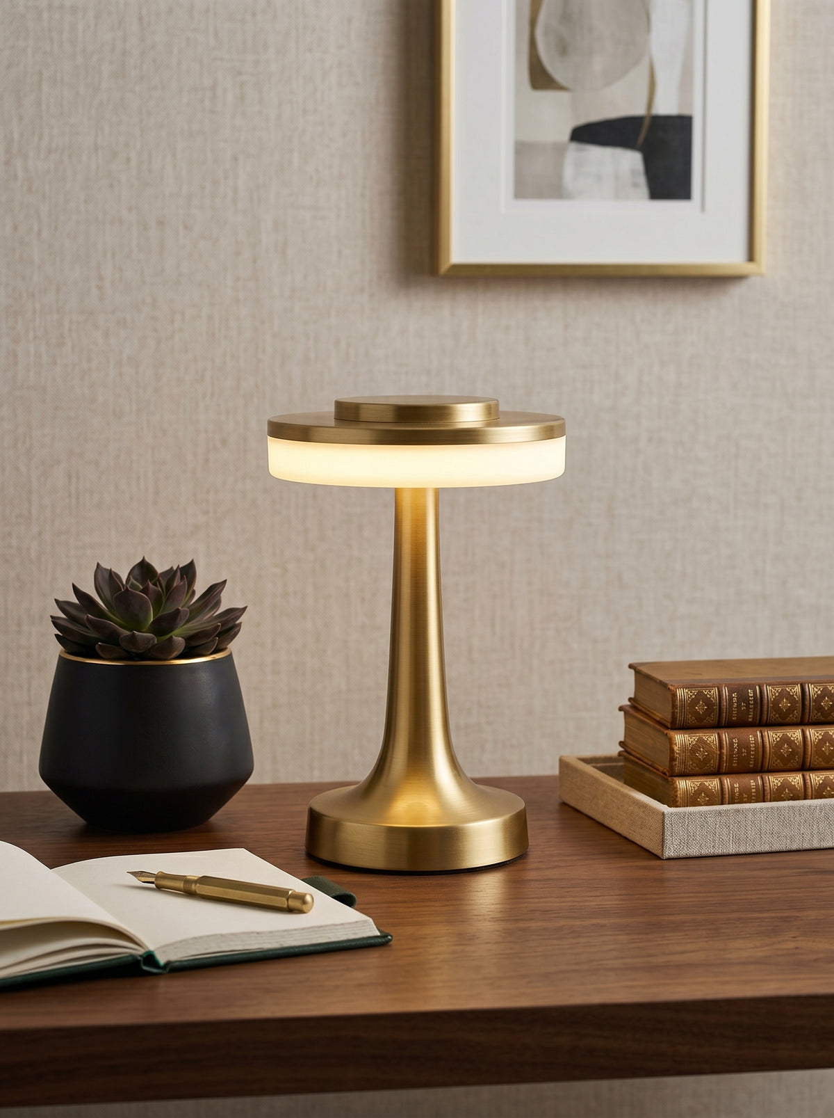 Gold Kestrel Lamp