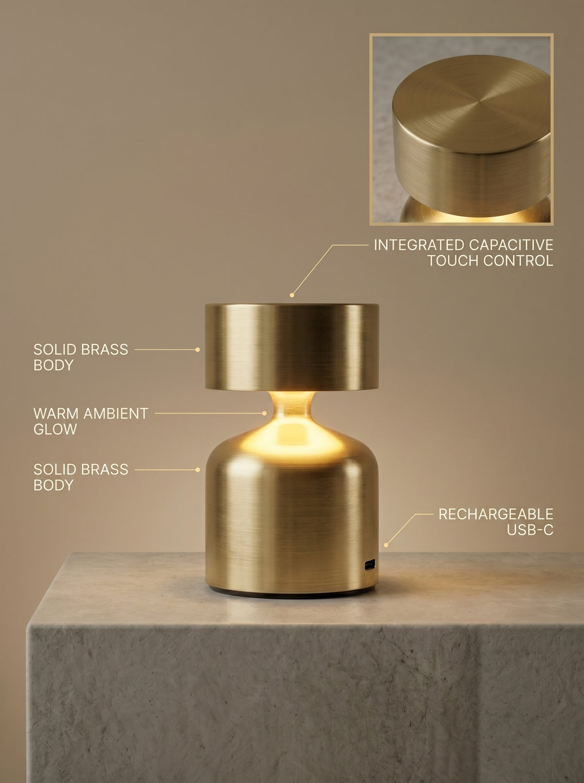 Gold Pipit Lamp