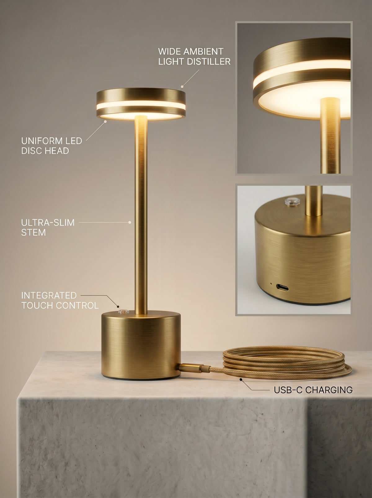 Gold Alba Lamp