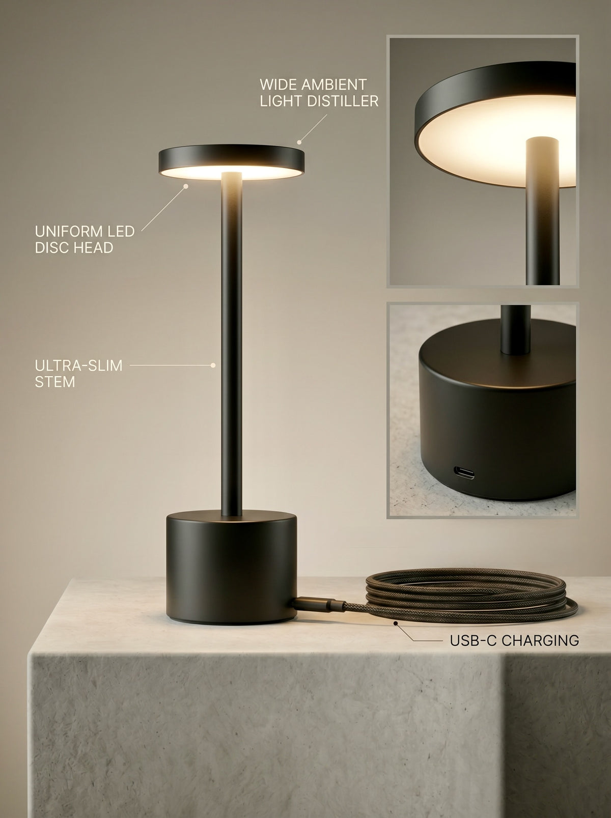 Black Egret Lamp