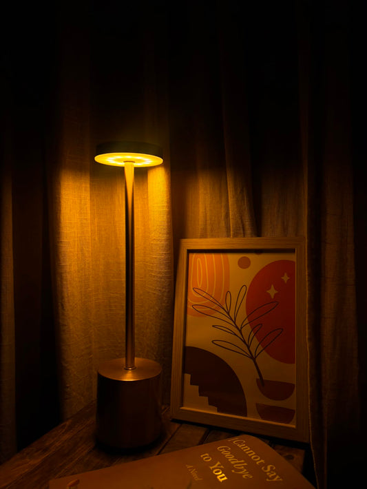 Gold Egret Lamp