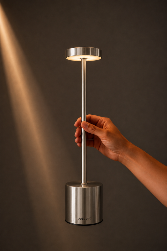 Silver Egret Lamp
