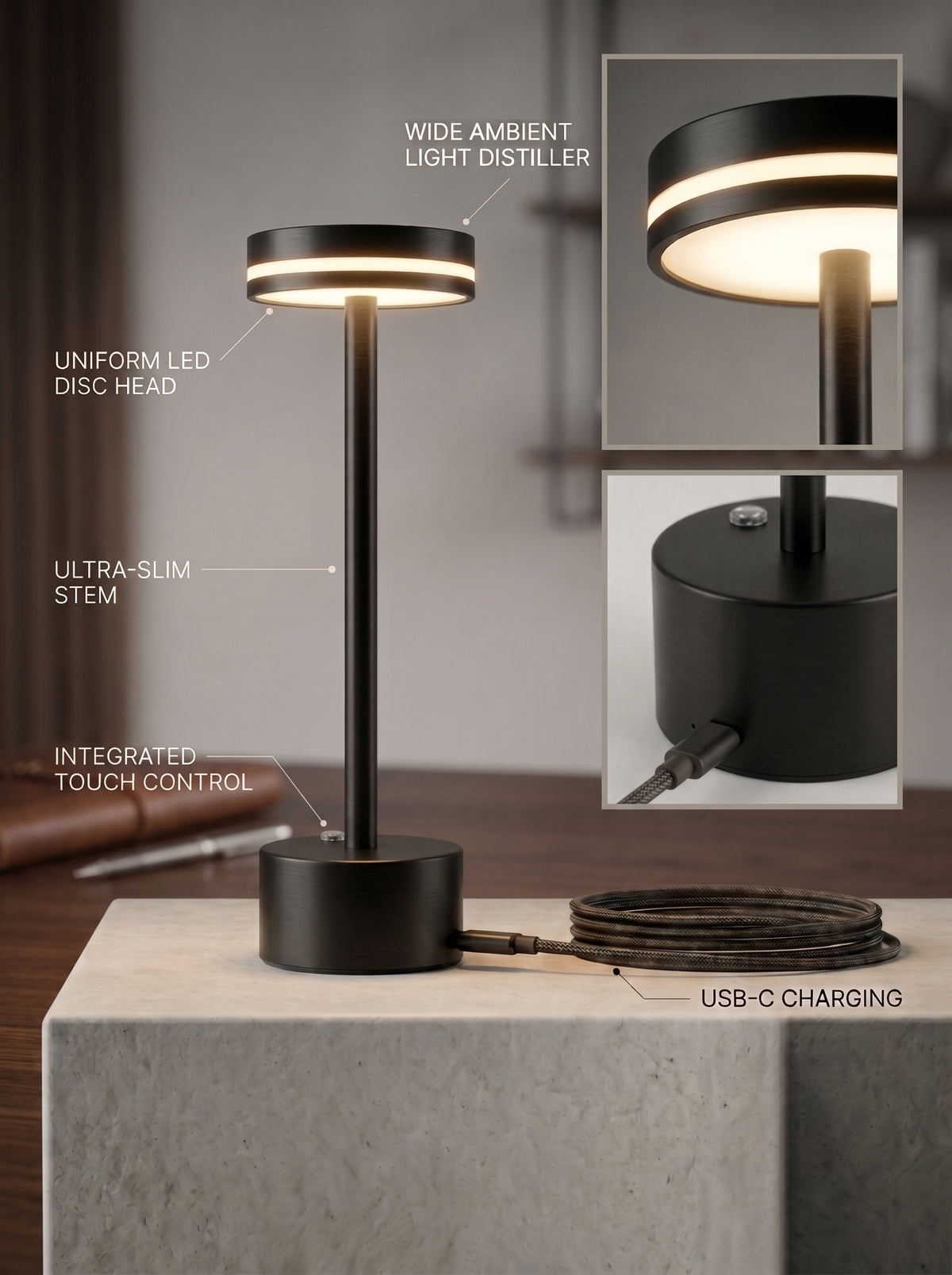 Black Alba Lamp