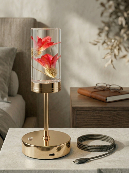 Gold And Red Phoenix Lamp