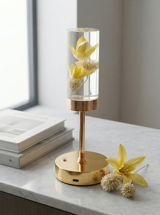 Gold And Yellow Phoenix Lamp