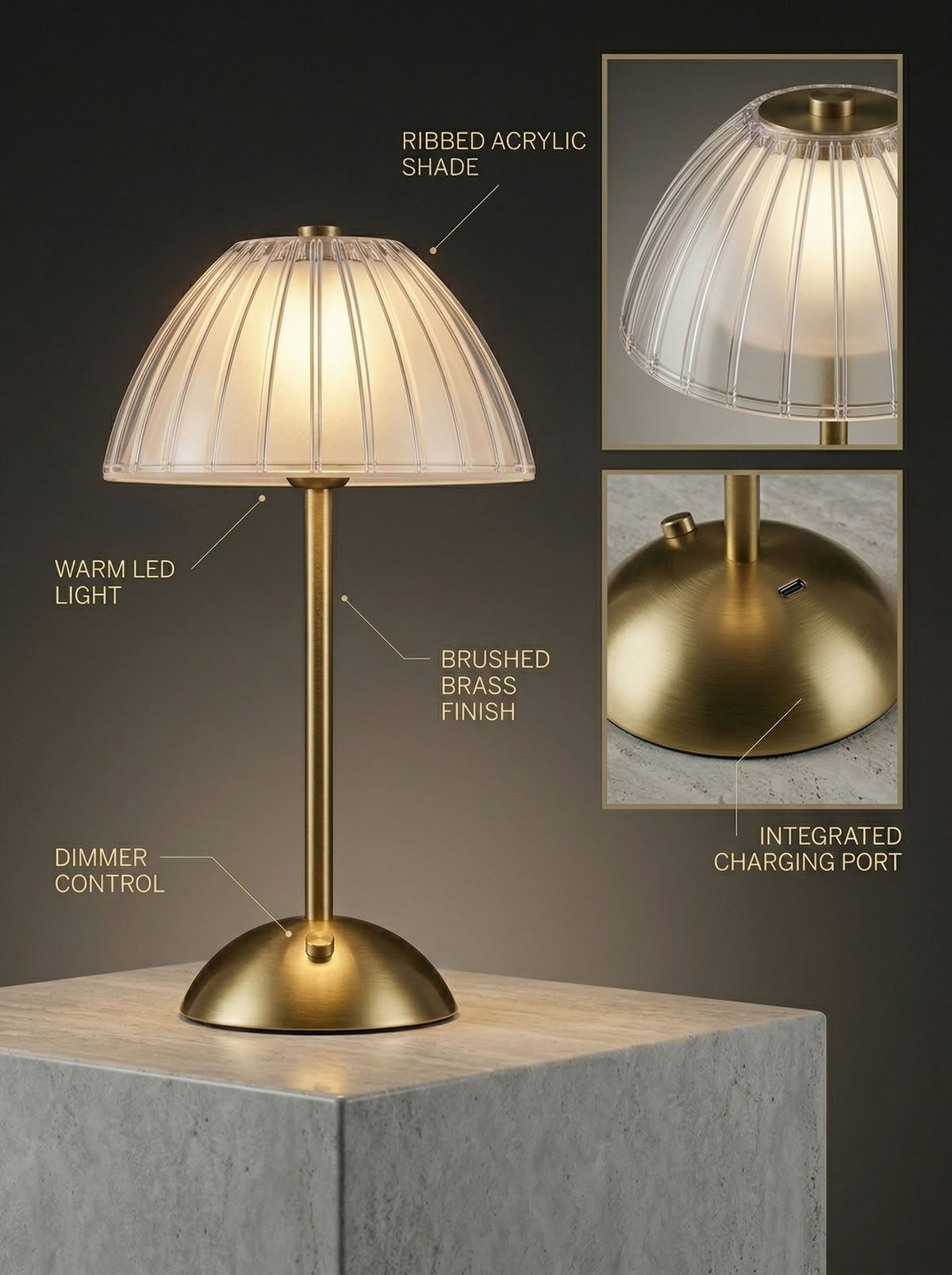 Gold Serin Lamp